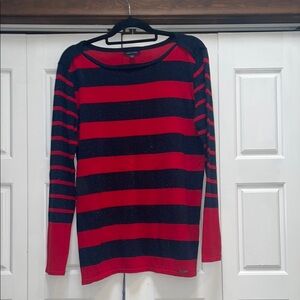Tommy Hilfiger Vibrant Red and Navy Blue Top